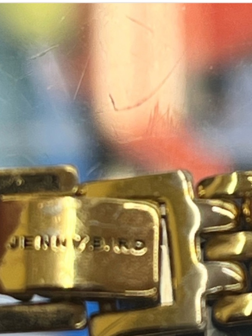 Jenny Bird Gold Dipped Brass Link Anklet 9" with a 1.5" Removable Extender - Picture 4 of 5